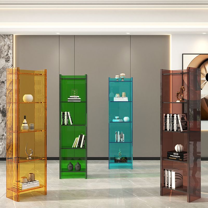 9.84"W Bookshelf Closed Back Acrylic Glam Style Bookcase for Office and Study Room Clearhalo 'Bookcases' 'furn' 'furn_bookcases' 'Furniture' 'furniture_bookcases' 'kitchen' 'kitchen_bookcases' 'Living Room Furniture' 'Office Furniture' 1200x1200_851ec022-04bc-47f3-9490-93d9f42a1593