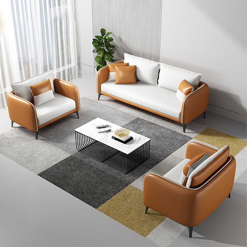 29,52 "W divano a smoking del braccio in finta pelle standard contemporanea