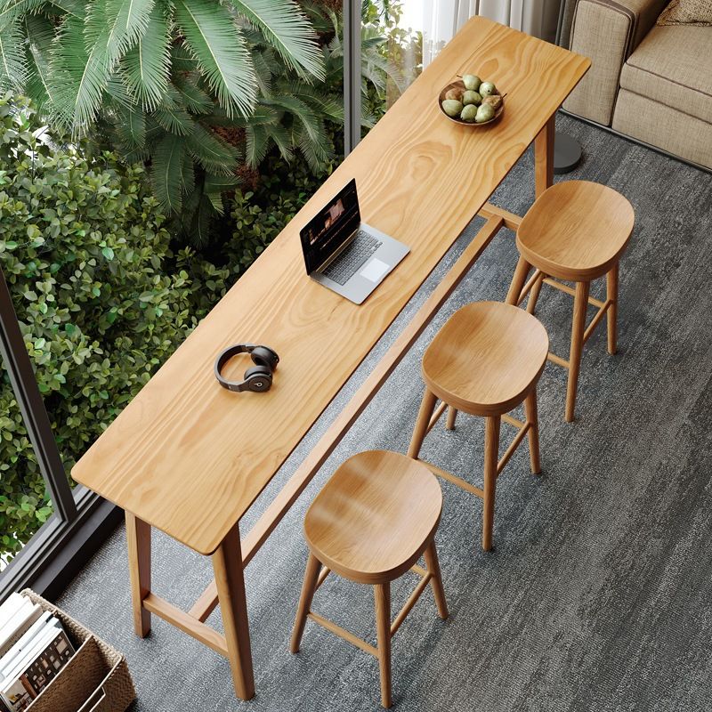 Modern Style Wood Bar Counter Table Rectangle Bar Counter Table for Home Clearhalo 'Bar Furniture' 'Bar Tables' 'bar_tables' 'furn' 'furn_bar_tables' 'Furniture' 'Kitchen & Dining Furniture' 1200x1200_851ff914-8d3d-4fa3-8ca9-f221e4710ab6