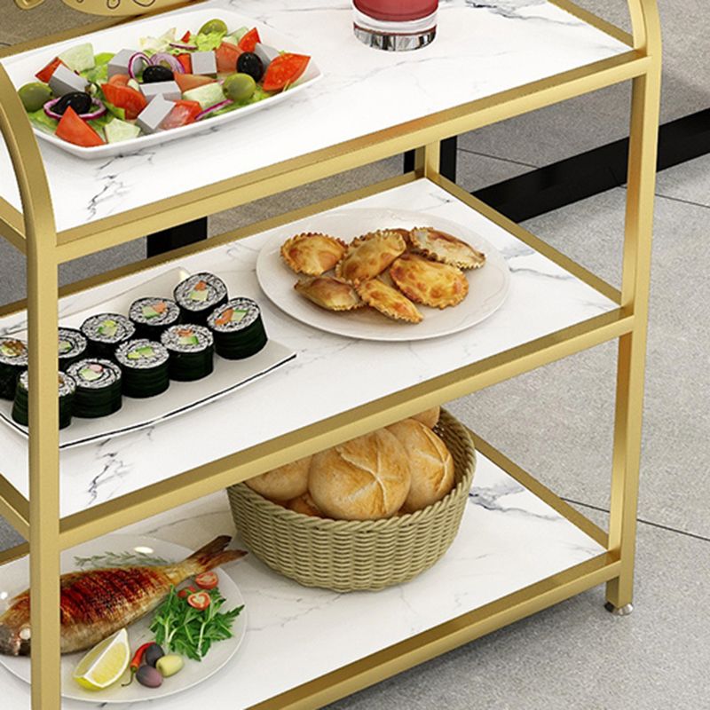 Mesa de preparación de comedor moderno 23.6 "L Mesa de preparación de almacenamiento abierto