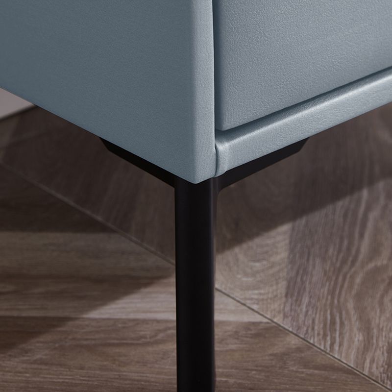 2つの引き出しが付いたレザーベッドナイトスタンドコンテンポラリーベッドサイドキャビネット