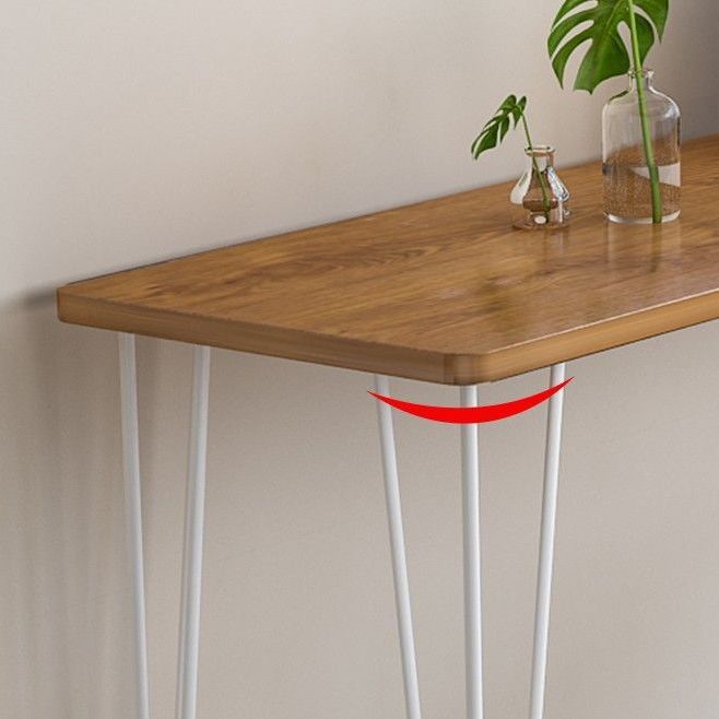Industrial Style Rectangle Wood Top Counter Table 42-inch Height Modern Bar Table Clearhalo 'Bar Furniture' 'Bar Tables' 'bar_tables' 'furn' 'furn_bar_tables' 'Furniture' 'furniture_bar_tables' 'Kitchen & Dining Furniture' 1200x1200_85218d43-e72b-4a3b-8a45-bfd96291dfdc