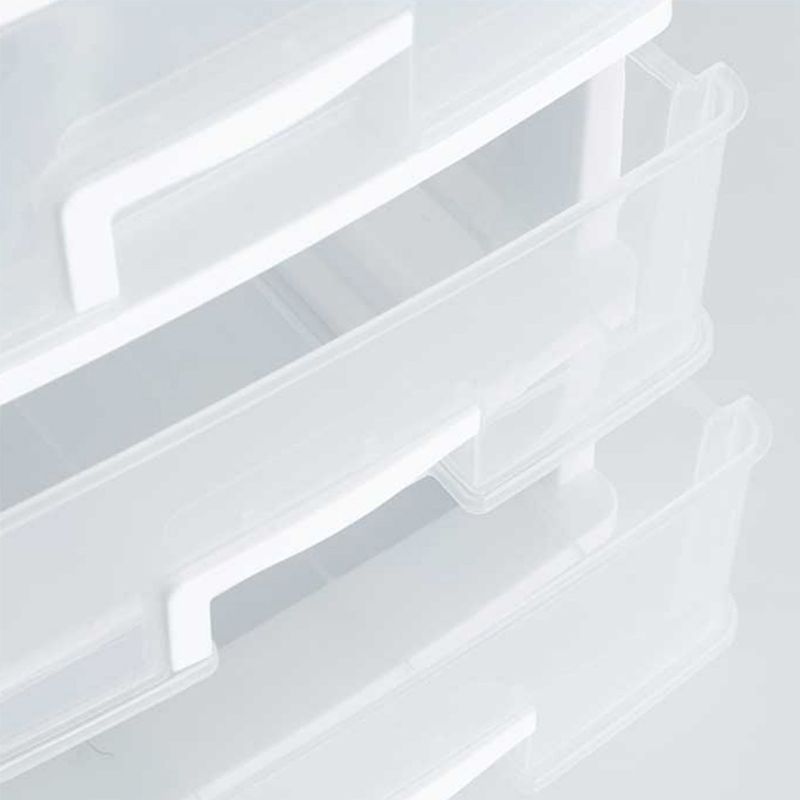 Gabinetto del file trasparente verticale moderno mobile in plastica per l'ufficio di casa