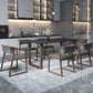 Modern Stone Rectangle Dining Table Solid Wood Base for Dining Room Clearhalo 'Dining Tables & Seating' 'Dining Tables' 'dining_table' 'furn' 'furn_dining_table' 'Furniture' 'Kitchen & Dining Furniture' 1200x1200_8523b44e-f90f-4bc3-b843-dda69651dc10