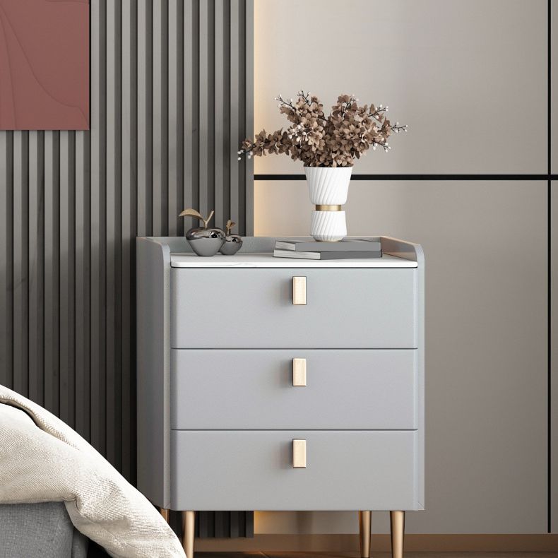 Comodini moderni da 20 "W 24,5" H comodino in pietra con 3-cassetti