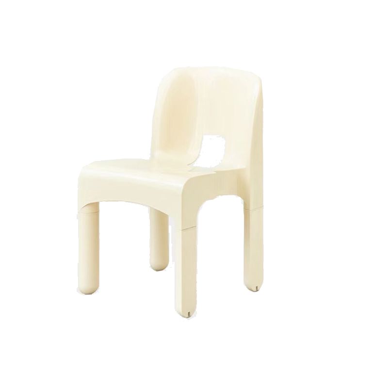 Plastic eetkamerstoelen Noordse stijl Open achterste eetkamerstoel voor eetkamer