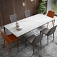 Mesa de comedor de piedra rectangular muebles modernos de 4 patas en acabado mate para interiores
