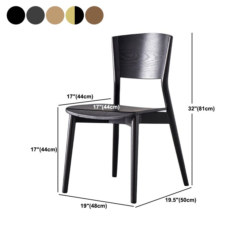 Contemporary Wood Dining Chair Open Back Dining Side Furniture in Matte Finish for Indoor Clearhalo 'Dining Chairs' 'Dining Tables & Seating' 'dining_chair' 'furn' 'furn_dining_chair' 'Furniture' 'Kitchen & Dining Furniture' 1200x1200_8527f199-40ba-4577-80c5-a5915efaf3d8