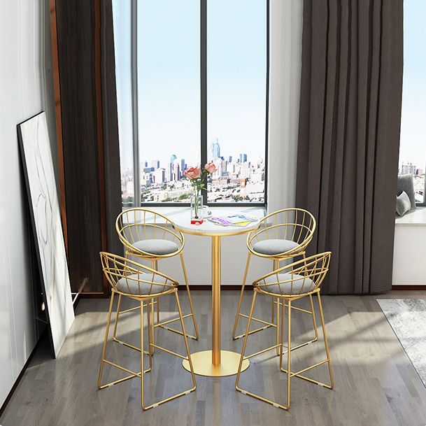 Modern Round Counter Set 1/2/5 Pieces Stone Indoor Bar Stool and Table Set Clearhalo 'Bar Furniture' 'furn' 'furn_home_bar_bar_sets' 'Furniture' 'Home Bars & Bar Sets' 'home_bar_bar_sets' 'Kitchen & Dining Furniture' 1200x1200_8528233f-c1ac-47b1-8704-dab94b2fea55