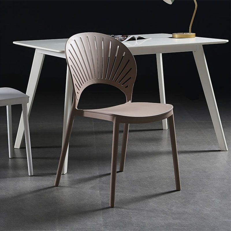 Scandinavian Open Back Side Chair Plastic Side Chair for Home