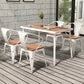 Industrial Style Dining Room Table 4 Metal Base Table for Home Kitchen Dinner Clearhalo ' dining_table' 'Dining Tables & Seating' 'Dining Tables' 'furn' 'furn_dining_table' 'Furniture' 'furniture_dining_table' 'Kitchen & Dining Furniture' 'kitchen&dining_furn' 'kitchen' 'kitchen_dining_table' 1200x1200_852908dc-be67-4b10-894c-d9af4d0949c7