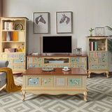 Wooden TV Media Console Glam Media Console TV Stand with 2 Drawers Clearhalo 'furn' 'furn_tv_stands_entertainment_centers' 'Furniture' 'Living Room Furniture' 'TV Stands & Entertainment Centers' 'TV Stands & Media Storage Furniture' 'tv_stands_entertainment_centers' 1200x1200_852a1258-7499-4b13-9bea-ca59cd3e8f08