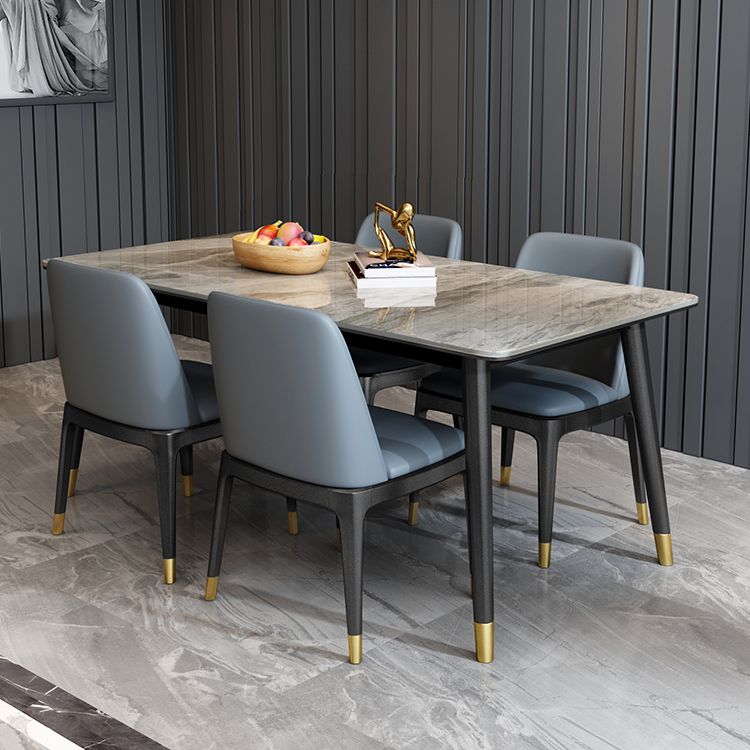 Rectangle 4 Legs Home Furniture Stone Dining Room Collection for Dining Room Clearhalo ' dining_table' 'Dining Tables & Seating' 'Dining Tables' 'furn' 'furn_dining_table' 'Furniture' 'furniture_dining_table' 'Kitchen & Dining Furniture' 'kitchen&dining_furn' 'kitchen' 'kitchen_dining_table' 1200x1200_852a9aa3-23c3-40bd-9933-db17215f570d