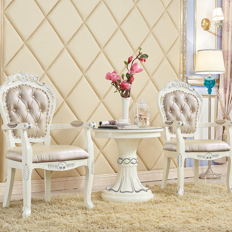 Victorian Dining Armchair Upholstered Arm Chairs with Wood Legs (Set of 2) Clearhalo ' kitchen&dining_furn' 'Dining Chairs' 'Dining Tables & Seating' 'dining_chair' 'furn' 'furn_dining_chair' 'Furniture' 'furniture_dining_chair' 'Kitchen & Dining Furniture' 'kitchen' 1200x1200_852ca448-bb71-4de7-890c-608c1761752b