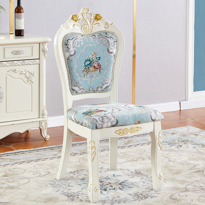 Upholstered European Style Restaurant Side Chair White Open Dining Chair Clearhalo ' kitchen&dining_furn' 'Dining Chairs' 'Dining Tables & Seating' 'dining_chair' 'furn' 'furn_dining_chair' 'Furniture' 'furniture_dining_chair' 'Kitchen & Dining Furniture' 'kitchen' 1200x1200_852d37e9-4c5a-4728-b7a7-eaf1cbc2ed00