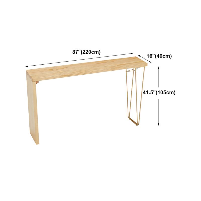 Light Brown Industrial Style Bar Table Pine Wood Milk Tea Shop Casual Bar Table Clearhalo 'Bar Furniture' 'Bar Tables' 'bar_tables' 'furn' 'furn_bar_tables' 'Furniture' 'furniture_bar_tables' 'Kitchen & Dining Furniture' 1200x1200_852d794e-e54e-470e-9d46-a231f8788d2a