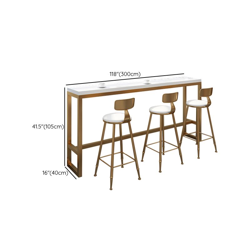 Glam Style Rectangle Bar Table Pine Solid Wood Bar Height Table with Footrest Clearhalo 'Bar Furniture' 'Bar Tables' 'bar_tables' 'furn' 'furn_bar_tables' 'Furniture' 'Kitchen & Dining Furniture' 1200x1200_852ddf4c-d0d1-4b5f-9ea1-54a6ca64585c