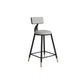 Tabouret de bar de style contemporain Tabouret de bar rond à dossier bas avec pieds en métal