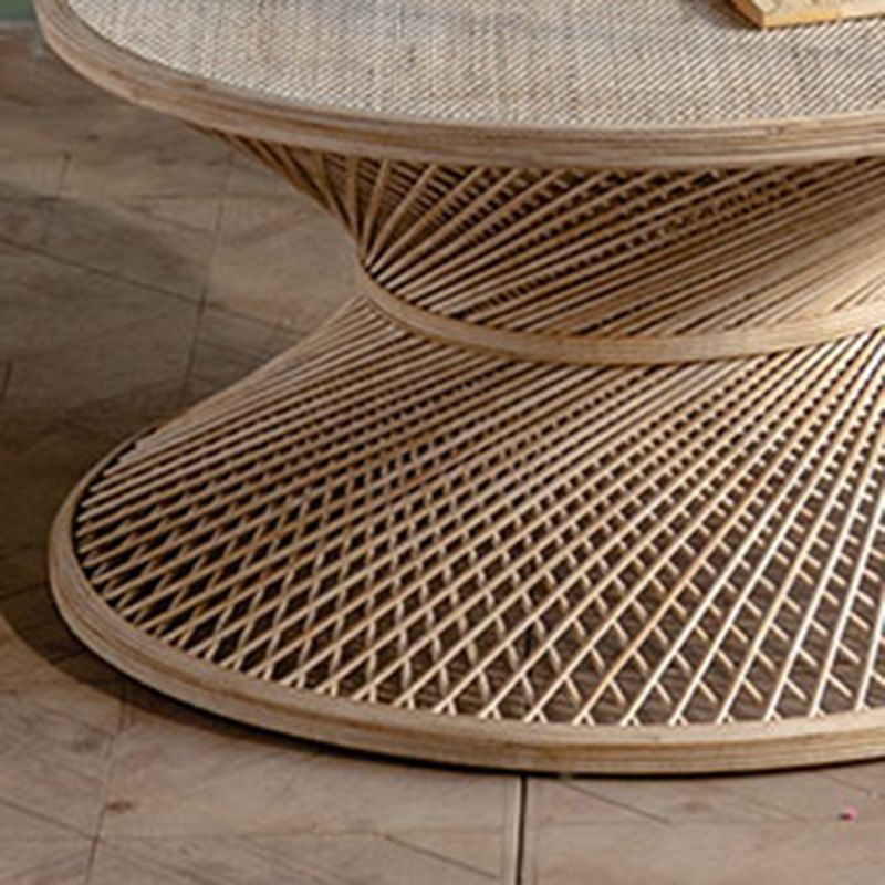 Round Rattan Top Side Table 16.53" /22.05" Tall Wood Pedestal End Table Clearhalo 'Coffee & Accent Tables' 'End & Side Tables' 'end_side_tables' 'furn' 'furn_end_side_tables' 'Furniture' 'Living Room Furniture' 1200x1200_852fd0c9-47bd-4a0d-a18d-f707b2fd7a30