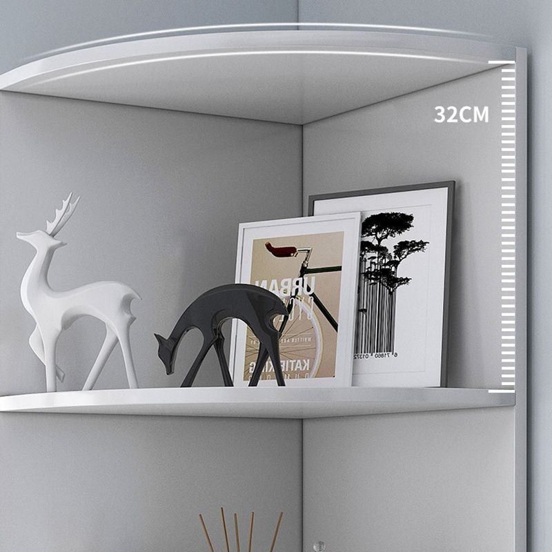 Modern Closed Back Bookshelf Engineered Wood Book Shelf with Cabinets for Home Office