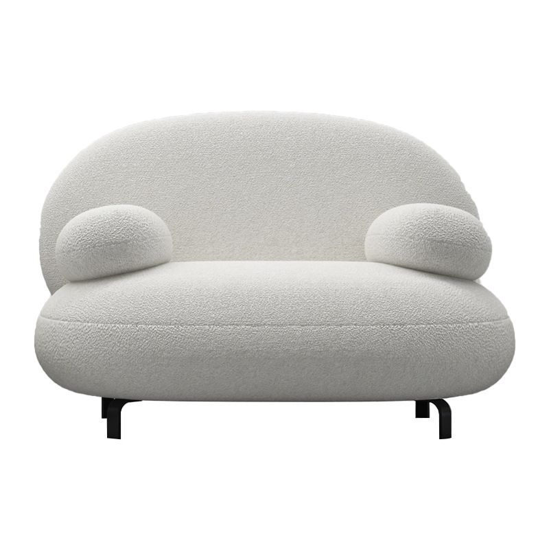 Moderne 27,55 "H weiße Wolle Kissen Top Arm Sofa für Wohnzimmer