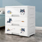 Contemporary Non-Hanging Armoire Plastic Bedroom Wardrobe Closet