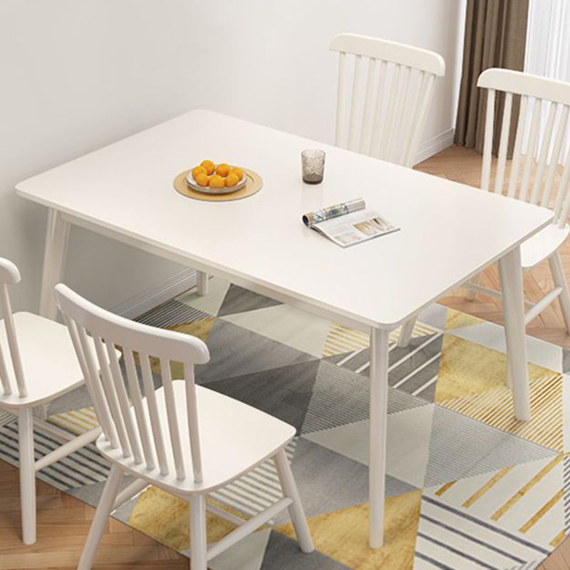 Minimalist Solid Wood Rectangle Shape Dining Table Kitchen Dining Table with 4 Legs Base Clearhalo ' dining_table' 'Dining Tables & Seating' 'Dining Tables' 'furn' 'furn_dining_table' 'Furniture' 'furniture_dining_table' 'Kitchen & Dining Furniture' 'kitchen&dining_furn' 'kitchen' 'kitchen_dining_table' 1200x1200_85340dca-4680-4133-bc22-df5f10f6fa83