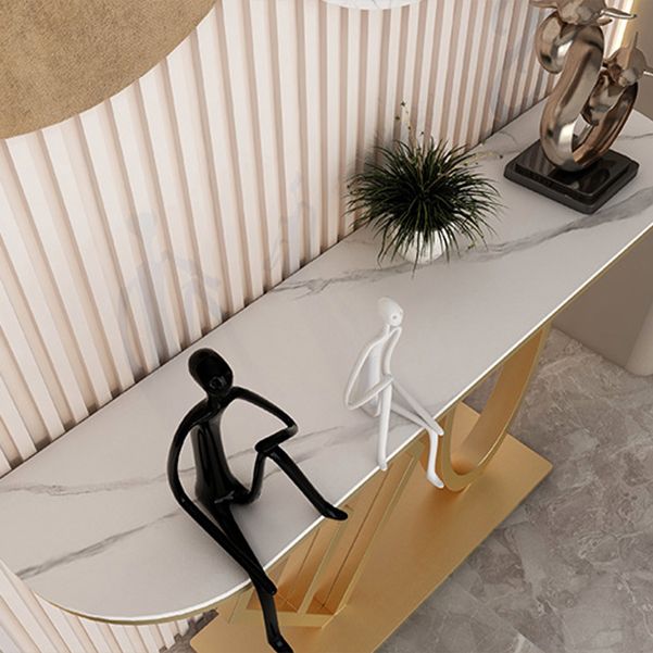 Tabella accento glam alto 31,5 pollici tavolo da console in pietra per sala per sala