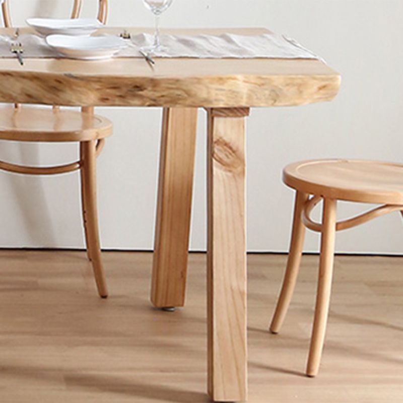 Solid Wood Dining Set 1/4/5/6 Pcs Modern Dinette Set with Natural Frame for Home