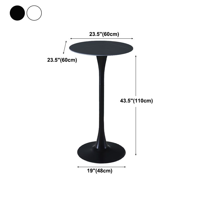 Industrial Iron Bar Table Round Top Indoor 41.3"H Bistro Table with Pedestal Clearhalo 'Bar Furniture' 'Bar Tables' 'bar_tables' 'furn' 'furn_bar_tables' 'Furniture' 'furniture_bar_tables' 'Kitchen & Dining Furniture' 'kitchen&dining_furn' 'kitchen' 1200x1200_8537958c-4b8a-430b-9728-8b84b2d6eabb