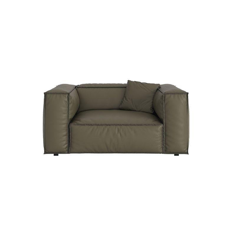 27" High Contemporary Square Arm Standard Sofa for Living Room, Forest Green Clearhalo 'furn' 'furn_sofas' 'Furniture' 'furniture_sofas' 'Living Room Furniture' 'Sofa' 'sofas' 1200x1200_8537f715-9ad9-4e97-a8d7-584b67208f85