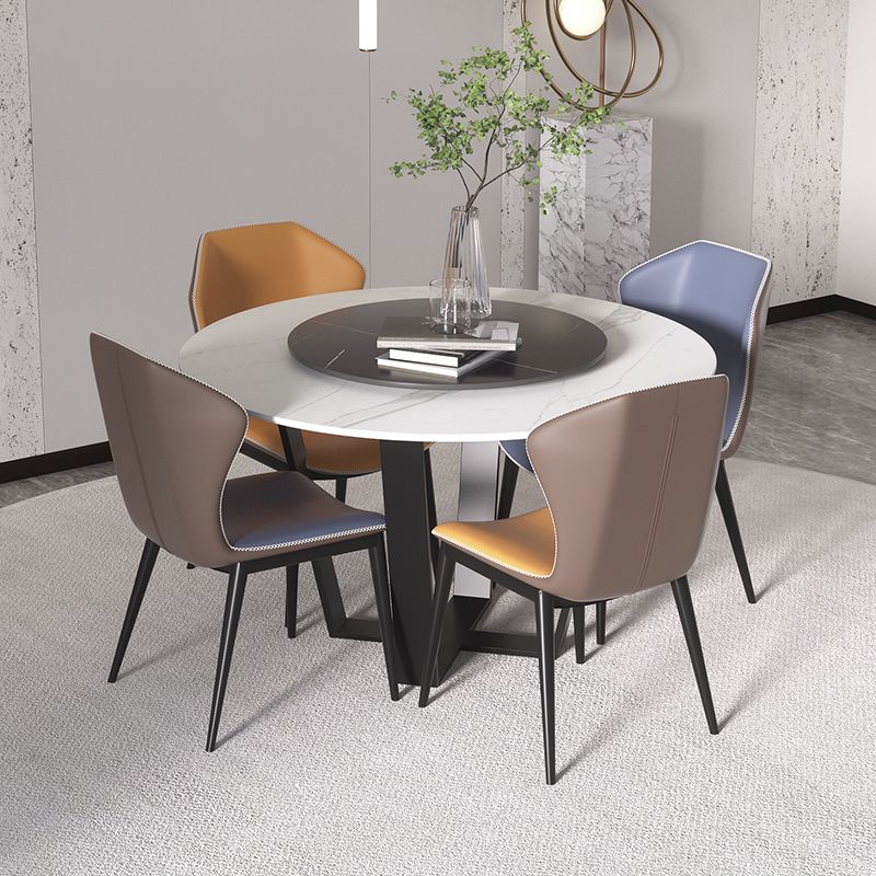 Modern 1/2/5/7 Pieces Dining Set Round Stone Dining Table for Dining Room Clearhalo 'Dining Room Sets' 'Dining Tables & Seating' 'dining_room_set' 'furn' 'furn_dining_room_set' 'Furniture' 'furniture_dining_room_set' 'Kitchen & Dining Furniture' 1200x1200_853822f7-bbd3-4b6c-97de-38544ca426e2