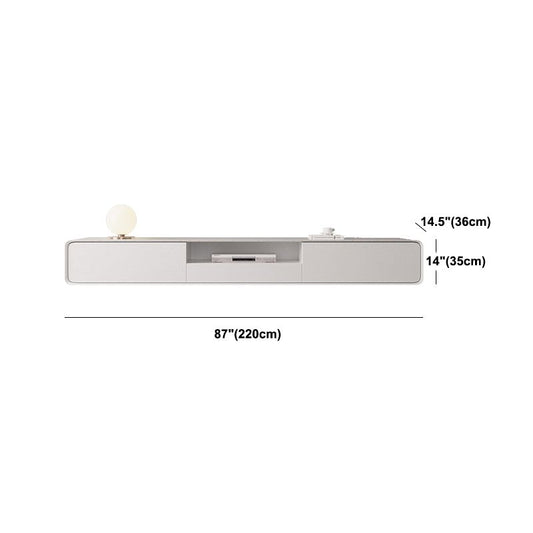 Mobile tv in legno moderno minimalista a parete montata montata con console per mobili tv bianchi