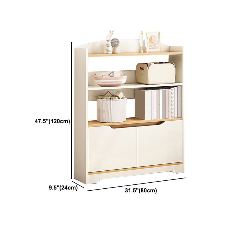 Modern Wooden Bookshelf Closed Back Bookcase for Home Office