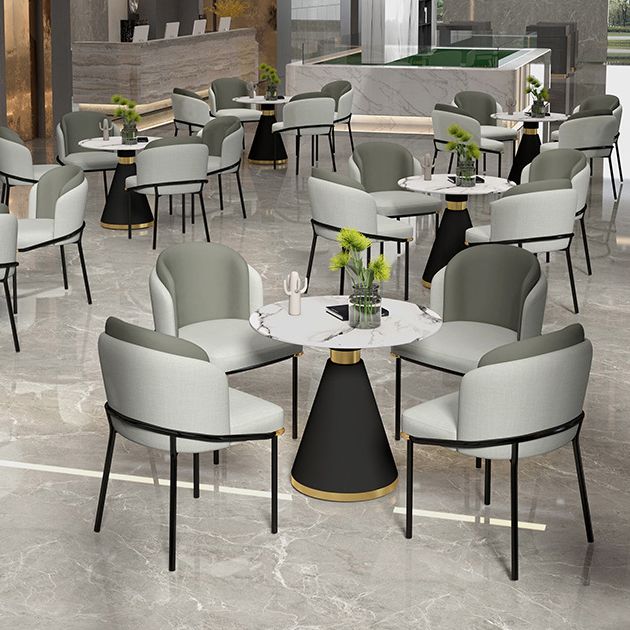 White Stone Top 1/5 Pieces Dining Set Glam Style Kitchen Set for Dining Room Clearhalo 'Dining Room Sets' 'Dining Tables & Seating' 'dining_room_set' 'furn' 'furn_dining_room_set' 'Furniture' 'furniture_dining_room_set' 'Kitchen & Dining Furniture' 'kitchen&dining_furn' 'kitchen' 1200x1200_853abf77-13ba-4b51-8315-f6009485237d