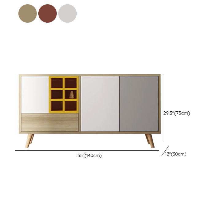 Scheda laterale in stile Glam Porta in legno ingegnerizzato per soggiorno