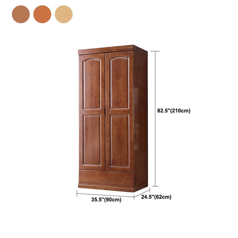 Traditionele garderobe armoire massief houten garderobe kast met planken