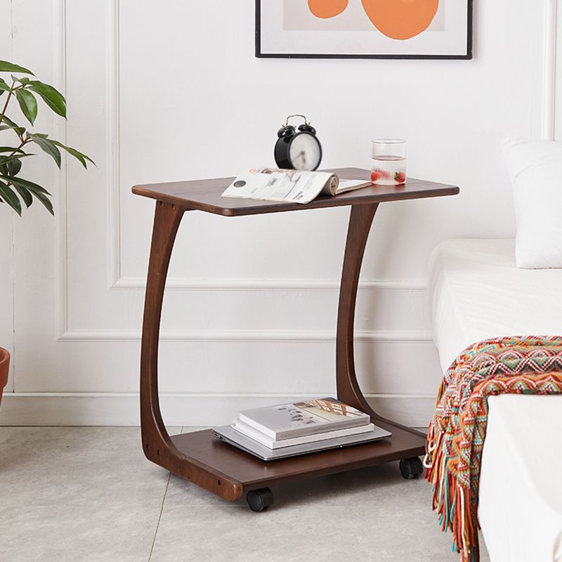 Nordic Style Cocktail Table Walnut/white/wood Rubber Wood Rectangular Coffee Table Clearhalo 'Coffee & Accent Tables' 'Coffee Tables' 'coffee_tables' 'Furniture' 'furniture_coffee_tables' 'Living Room Furniture' 1200x1200_85413ad1-67f0-491d-a4bc-56f577bd89f7