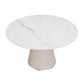 Sintered Stone Top Dining Table in White Round Table with Pedestal Base Clearhalo ' dining_table' 'Dining Tables & Seating' 'Dining Tables' 'furn' 'furn_dining_table' 'Furniture' 'furniture_dining_table' 'Kitchen & Dining Furniture' 'kitchen&dining_furn' 'kitchen' 'kitchen_dining_table' 1200x1200_85414569-bc03-4449-b7c0-a9b98a89da51