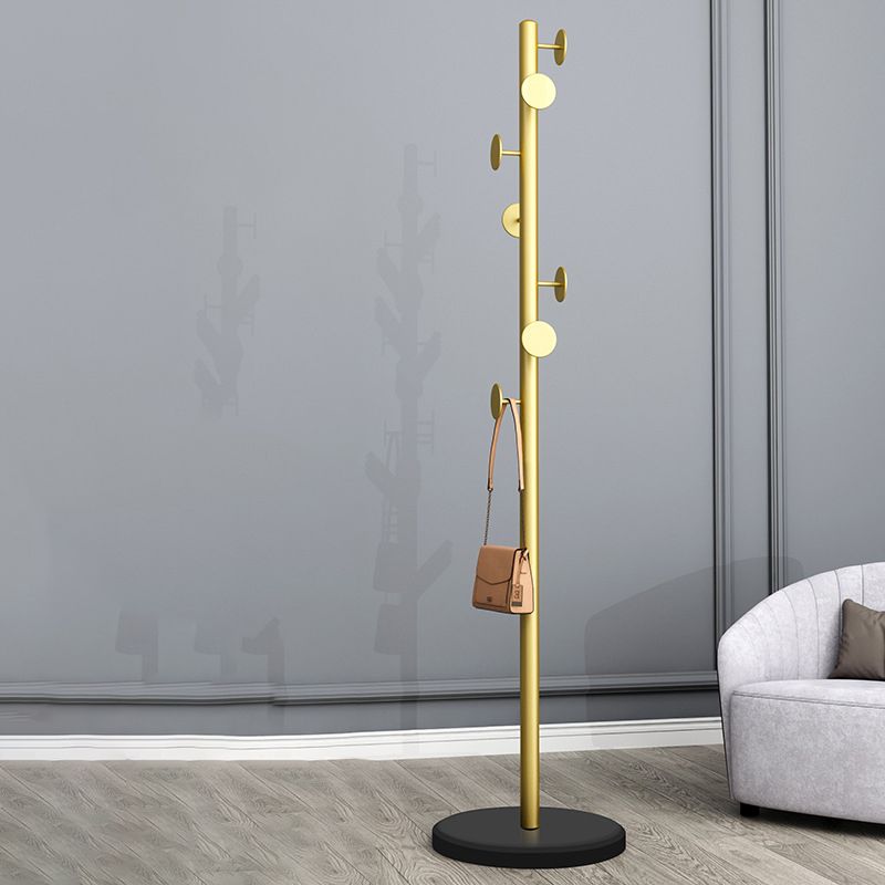 Designer -Metallbeschattierungs -Rack Marmor Bottomattrack mit Hooks Hall Tree