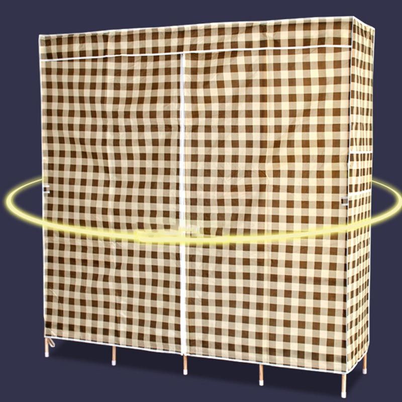 Armario de estilo moderno con varilla de tela Armario de dormitorio de madera maciza