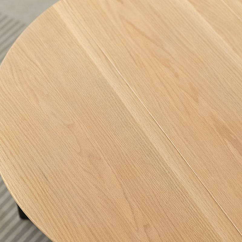Contemporary Solid Wood Coffee Table Single Round Cocktail Table