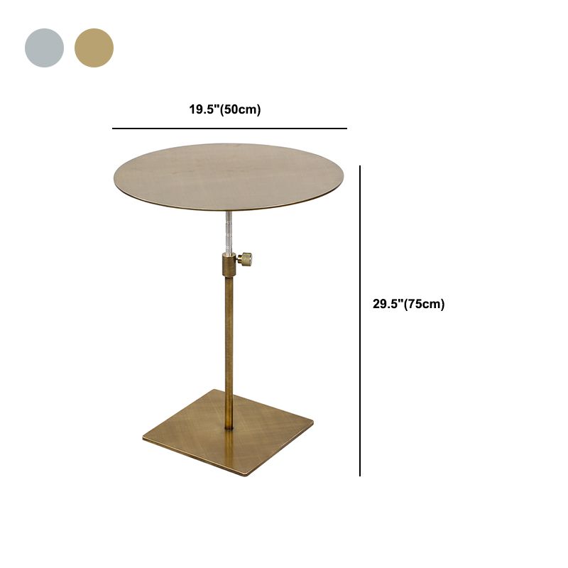 Modern Style Round/square Metal Table with Square Base Coffee Table