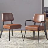 Industrial Style Metal Dining Chair Open Back Dining Arm Side Chair for Kitchen Clearhalo ' kitchen&dining_furn' 'Dining Chairs' 'Dining Tables & Seating' 'dining_chair' 'furn' 'furn_dining_chair' 'Furniture' 'furniture_dining_chair' 'Kitchen & Dining Furniture' 'kitchen' 1200x1200_8546e87c-e94c-47ab-8ece-ac27005bc370