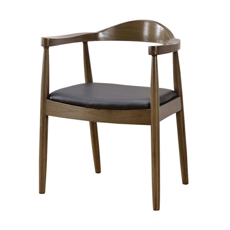 Scandinavian Style Wood Dining Chair Home Open Back Dining Side Chair with Arm Clearhalo ' kitchen&dining_furn' 'Dining Chairs' 'Dining Tables & Seating' 'dining_chair' 'furn' 'furn_dining_chair' 'Furniture' 'furniture_dining_chair' 'Kitchen & Dining Furniture' 'kitchen' 1200x1200_85489472-0bba-45cd-8664-e3b99ae98349