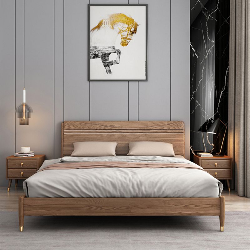 Color sólido de color rectangular Panel de cama Ceniza Cena estándar con cabecera