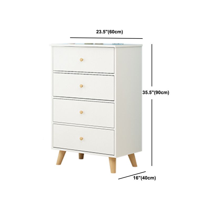 Contemporáneo 35.43 "Cofre de madera de alto, cofre de acento rectangular con cajones