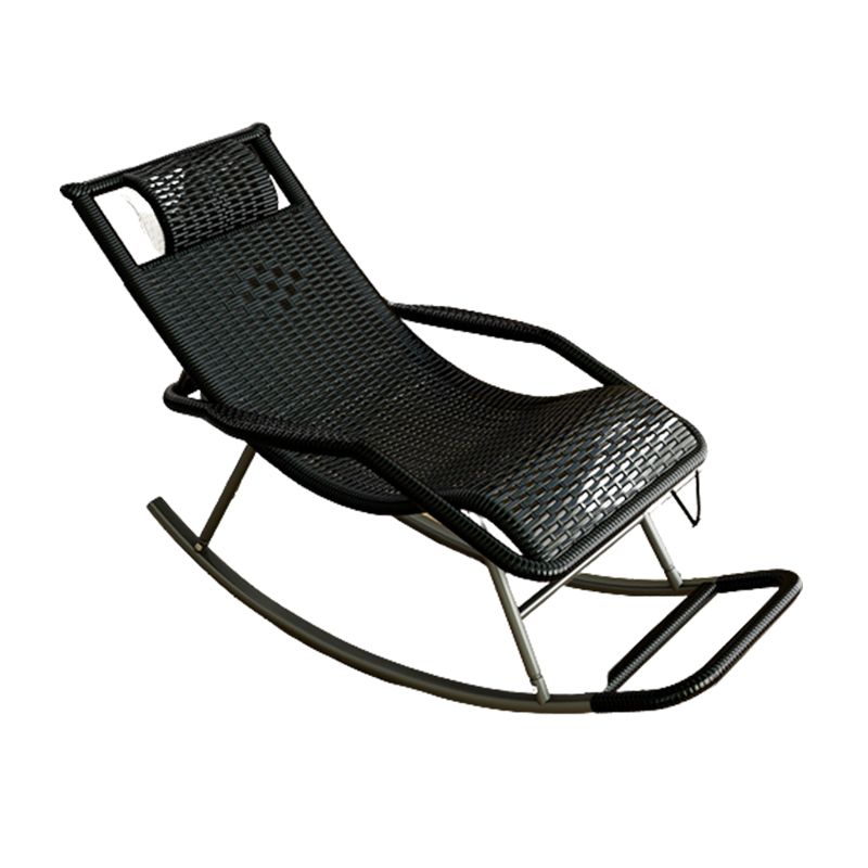 Modern Rocker Wicker Woven Rope Sedia a dondolo reclinabile