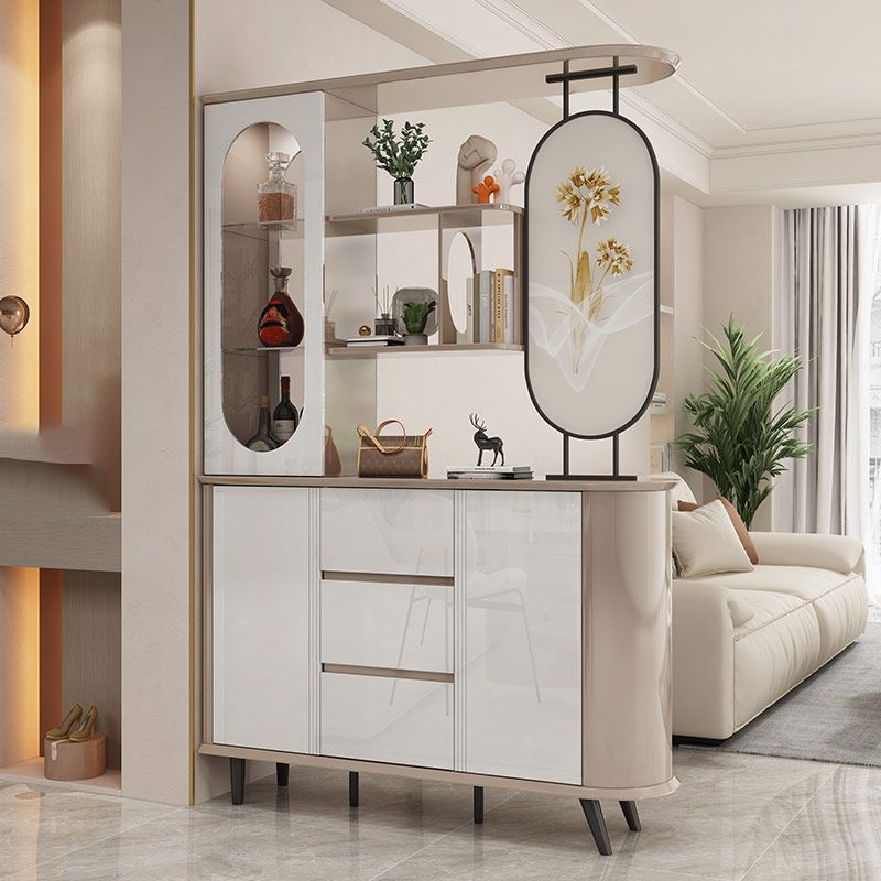 Contemporary Wooden Cabinet Solid Color Accent Cabinet with Drawer and Door Clearhalo 'Cabinets & Chests' 'cabinets_chests' 'furn' 'furn_cabinets_chests' 'Furniture' 'Living Room Furniture' 1200x1200_854c3024-9336-4a05-8f86-6a517c07af6b