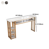 Contemporary Bistro Bar Desk Storage Indoor Double Pedestal Bistro Bar Table